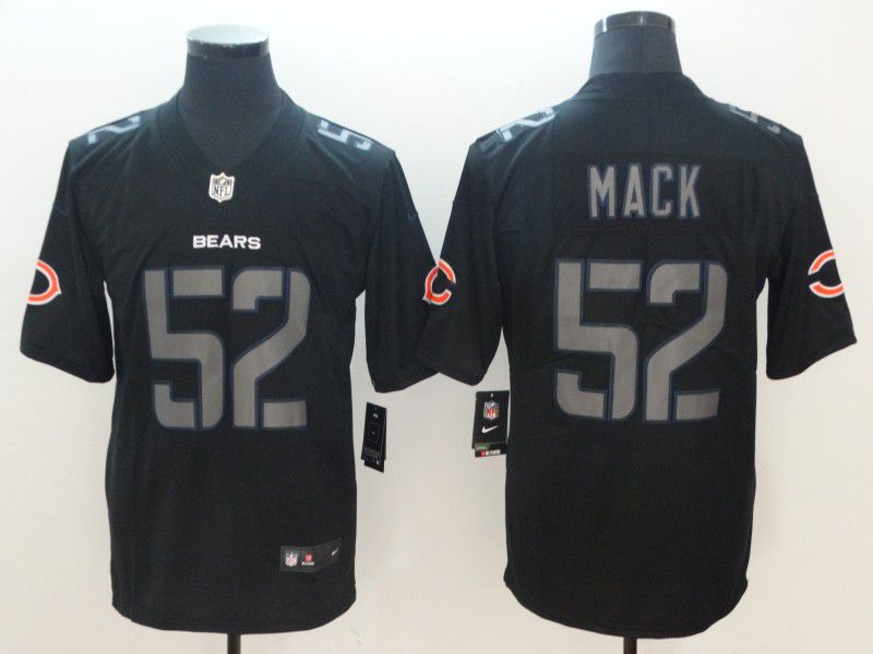 Men Chicago Bears #52 Mack Nike Fashion Impact Black Color Rush Limited NFL Jerseys